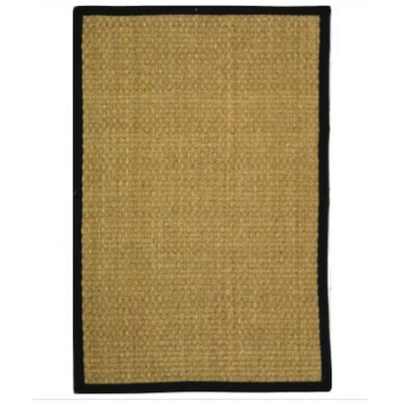 Safavieh Natural Fiber 8 ft. x 10 ft. Power Loomed Large Rectangle Rug - Natural-Black NF114C-8